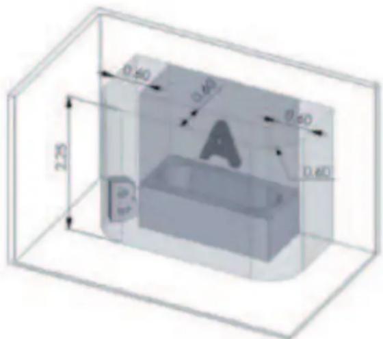 Ariston Thermo BCH 200 L - Recommended installation space - 1