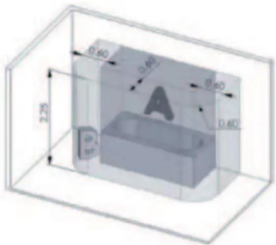 Ariston Thermo BCH 160 L - Recommended installation space - 1