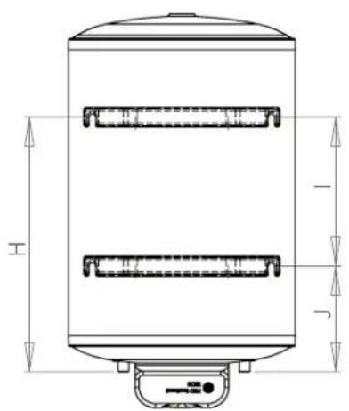 Ariston Thermo BCH 120L - Dimensional characteristics - 4