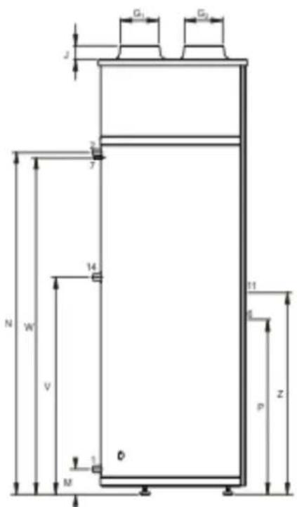 A.O. Smith AHD 290 - Dimensions - 2