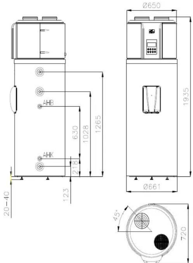 ACV HB300 - Overall dimensions - 1