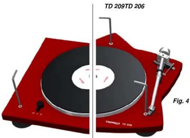 THORENS TD 209 - Turntable adjustments - 1