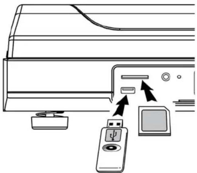 Maginon PS 998E - Introduire la clé USB/la carte mémoire - 1