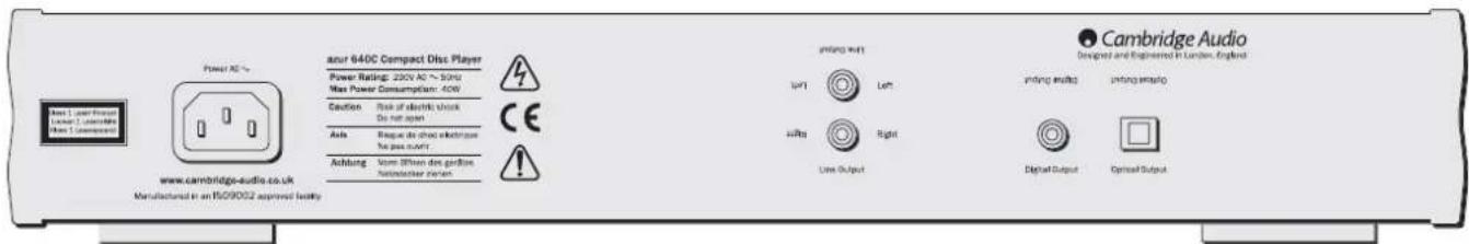CAMBRIDGE Azur 540C - 540C/640CCompact disc player - 1