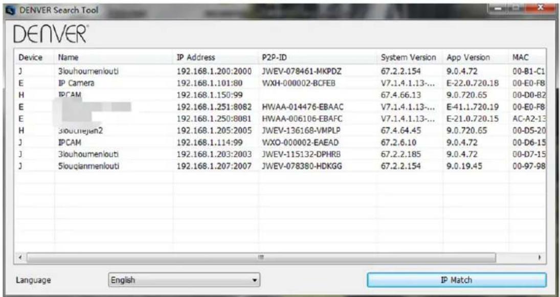 DENVER IPC330 - Enregistrer laamera sur le LAN - 1