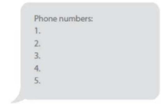 DENVER HSA120 - Enregistrer des numeros de téléphone - 1