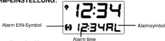 TECHNOLINE WT 590 - ALARM-EINSTELLUNG: - 1