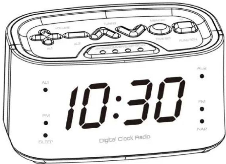 TECHNOLINE WT 465 - DIGITAL RADIO ALARM CLOCK - 1