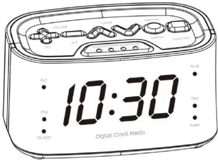 TECHNOLINE WT 465 - CYFROWE RADIO Z BUDZIKIEM - 1