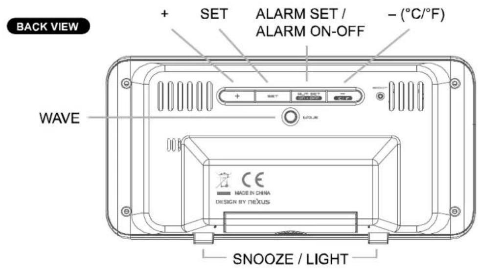 TECHNOLINE WT 197 - RELOJ DESPERTADOR RADIO-CONTROLADO CON CALENDARIO E INDICADOR DE TEMPERATUREA - 2