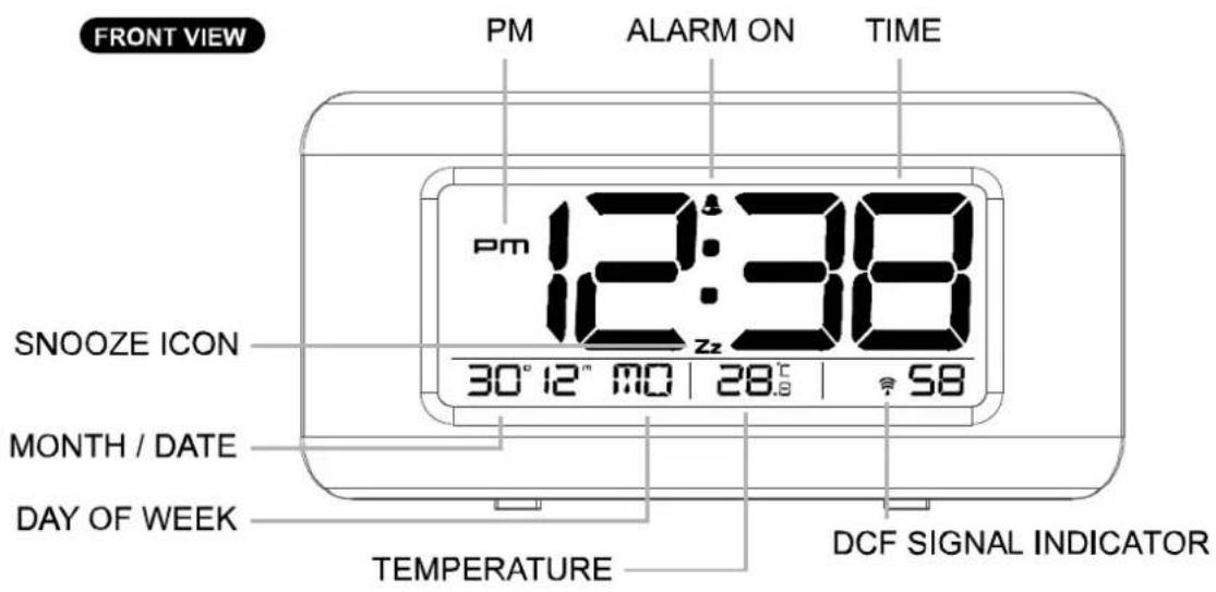 TECHNOLINE WT 197 - FUNKWECKER MIT ALARM, TEMPERATURE UND KALENDER - 1