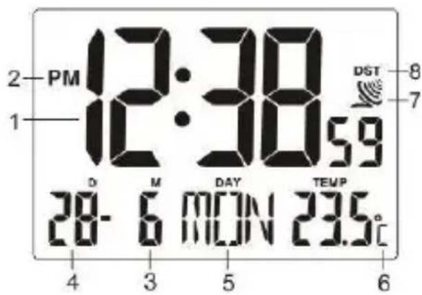 TECHNOLINE WT 195 - Modo hora de alarma - 1