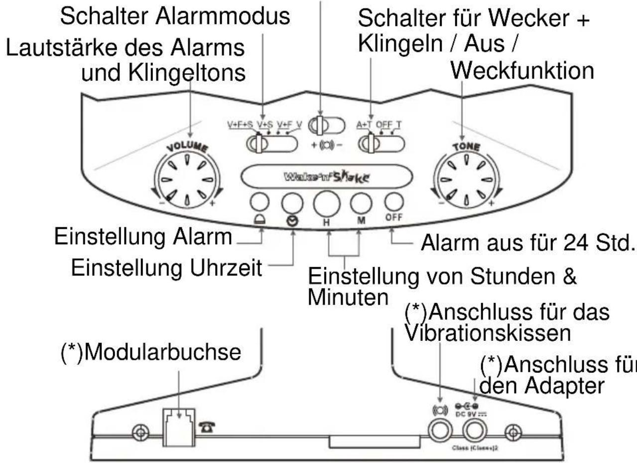 GEEMARC Wake 'n Shake - Wecker mit Groß-Anzeige und Vibrationskissen - 2