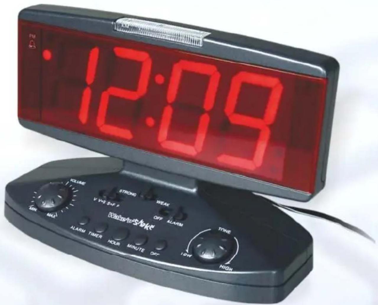 GEEMARC Wake 'n Shake - Wecker mit Groß-Anzeige und Vibrationskissen - 1