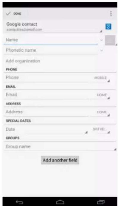 ACER Iconia Talk S - Modifier un contact - 1