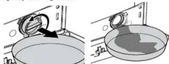 BEKO WMB 71413 LM - Draining remaining water and cleaning the pump filter - 7