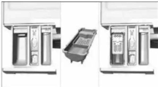 BEKO WMB 71413 LM - If the product contains a liquid detergent cup: - 1