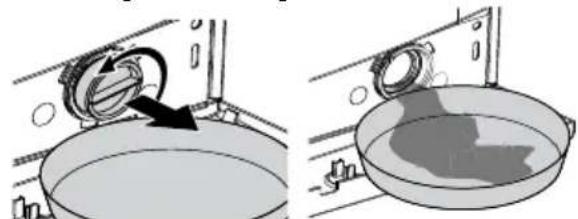 BEKO WMB 71413 LM - Évacuation de l'eau restante et nettoyage du filtre de la pompe - 7