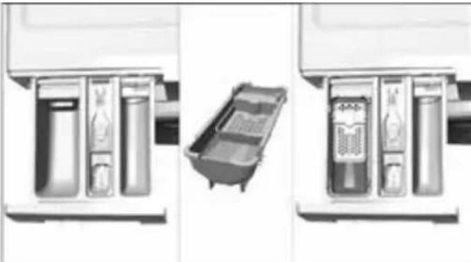 BEKO WMB 71413 LM - Si le produit contient un réservoir pour lessive liquide: - 1