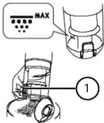 Micromaxx MD 16507 - Einatmen des Staubs beim Lee- ren des Staubbehalters kann Gesundheitsschaden oder Allergien ausliesen. - 1