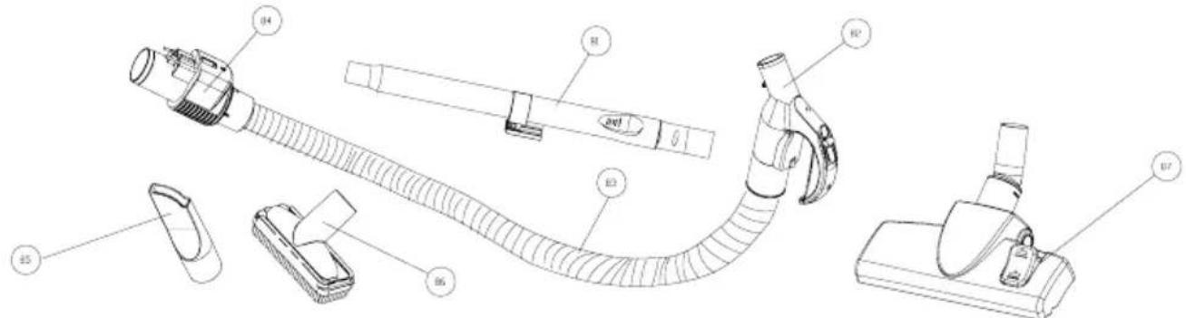 Bort BSS2000N - Exploded view - 2