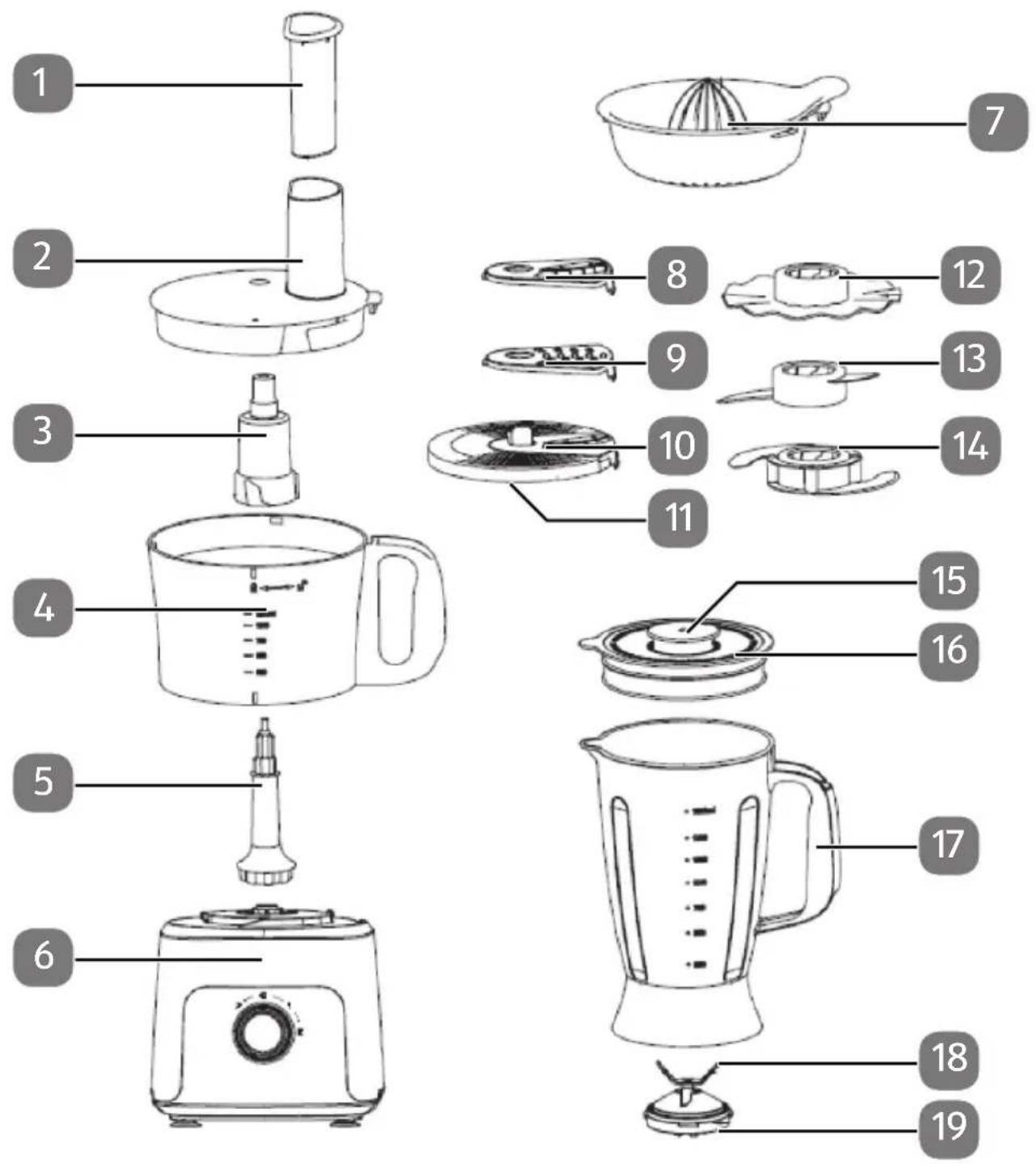 Micromaxx MD 15482 - Overzicht van het toestel - 1