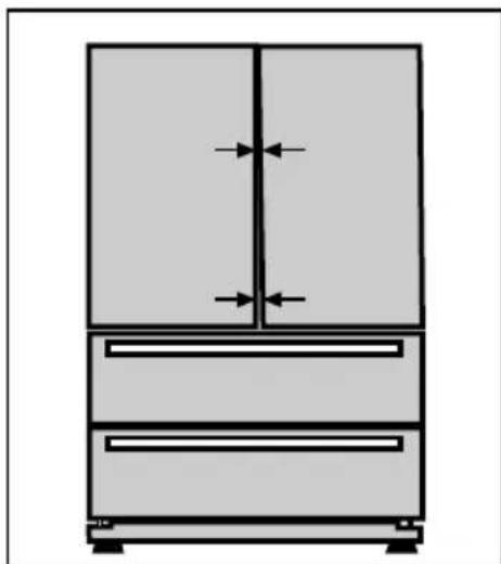 BEKO GNE 60021 X - Adjusting the gap between the upper door - 1