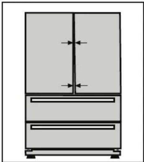 BEKO GNE 60520 DX - Spalt zwischen den Türen anpassen - 1