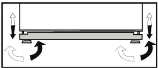 BEKO GNE 60520 DX - Lattiatasapainon säätö - 2