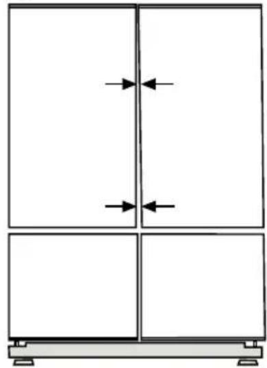 BEKO GNE 134620 E - Adjusting the gap between the upper door - 1