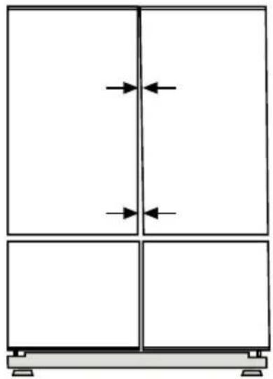 BEKO GNE 134620 E - Réglage du jeu entre les portes supérieures - 1