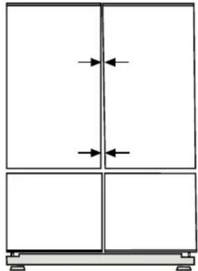 BEKO GNE 134605 E - Adjusting the gap between the upper door - 1
