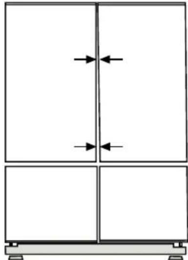 BEKO GNE 134605 E - Uprava mezery mezi hornimi dveřmi - 1