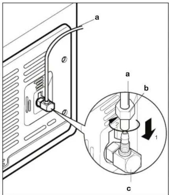 BEKO GNE 134605 E - Raccordement du tuyau d'alimentation en eau au réfrigérateur - 1