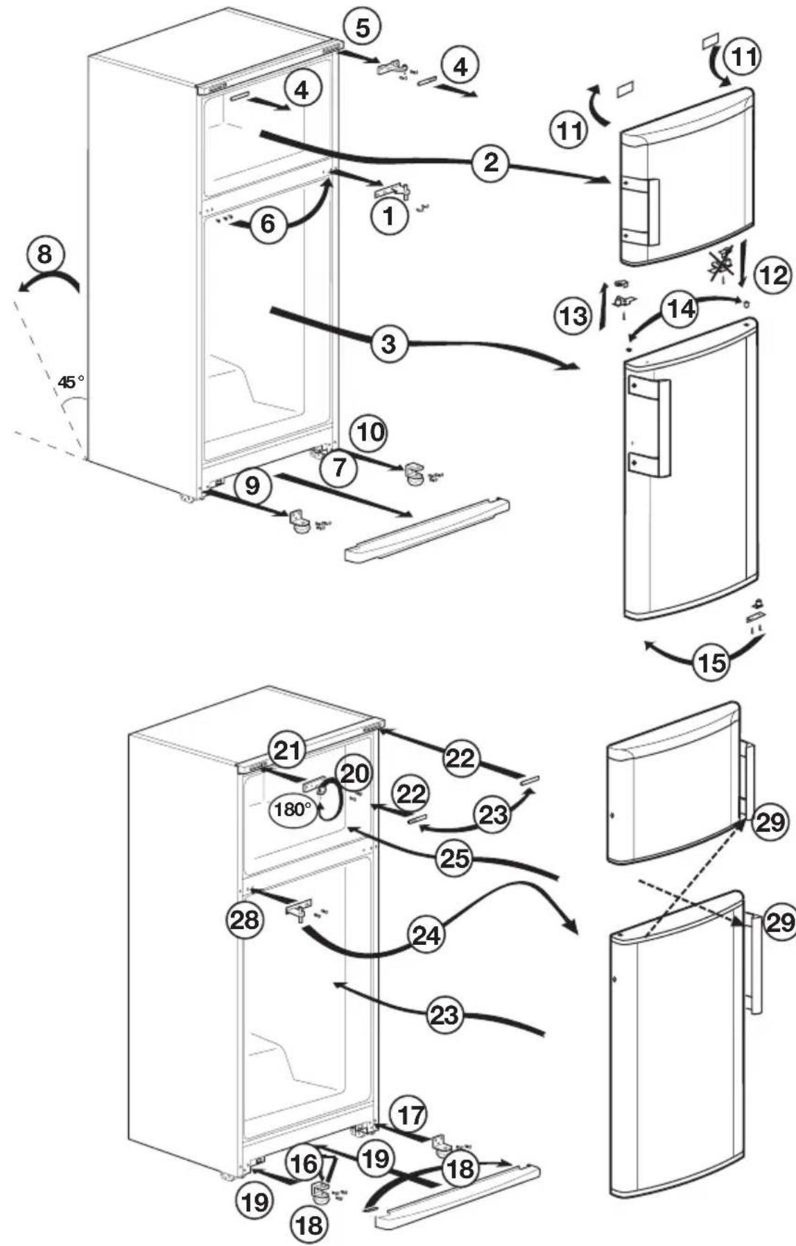 BEKO DS 145120 - Türanschlag umkehren - 1