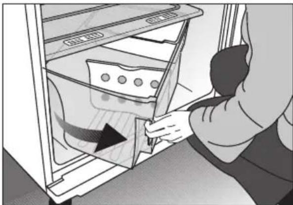 BEKO DS 145120 - Brug af den drejende grøntsagskurv (nogle modeller) - 1
