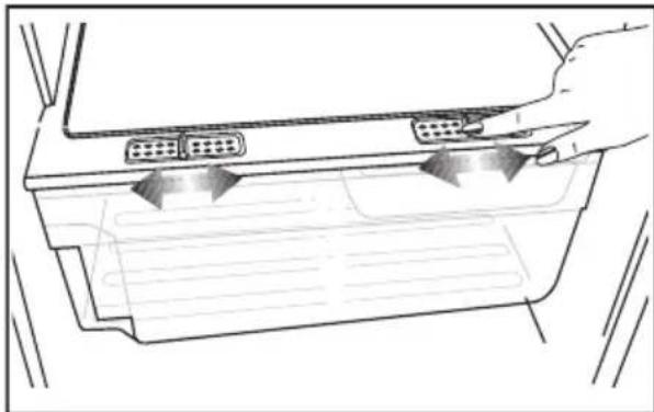 BEKO DS 145120 - Crisper humidity control sliders - 1