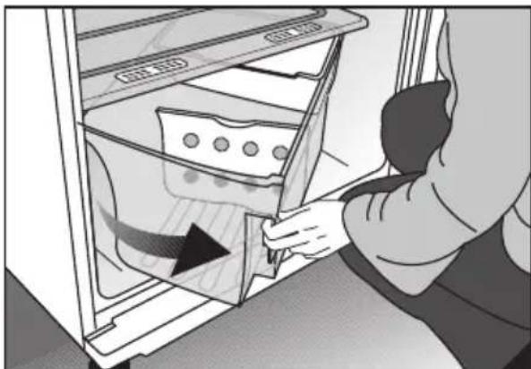 BEKO DS 145100 - Utilisation du bac à légumes rotatif (dans certains modèles) - 1