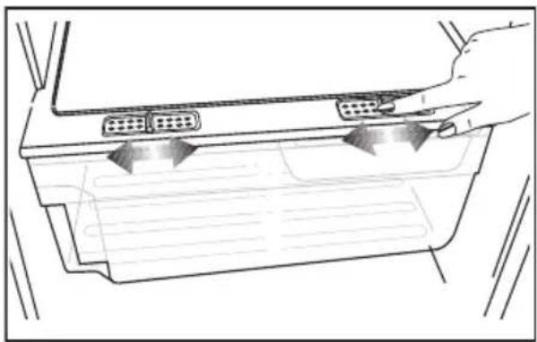 BEKO DS 145100 - Crisper humidity control sliders - 1
