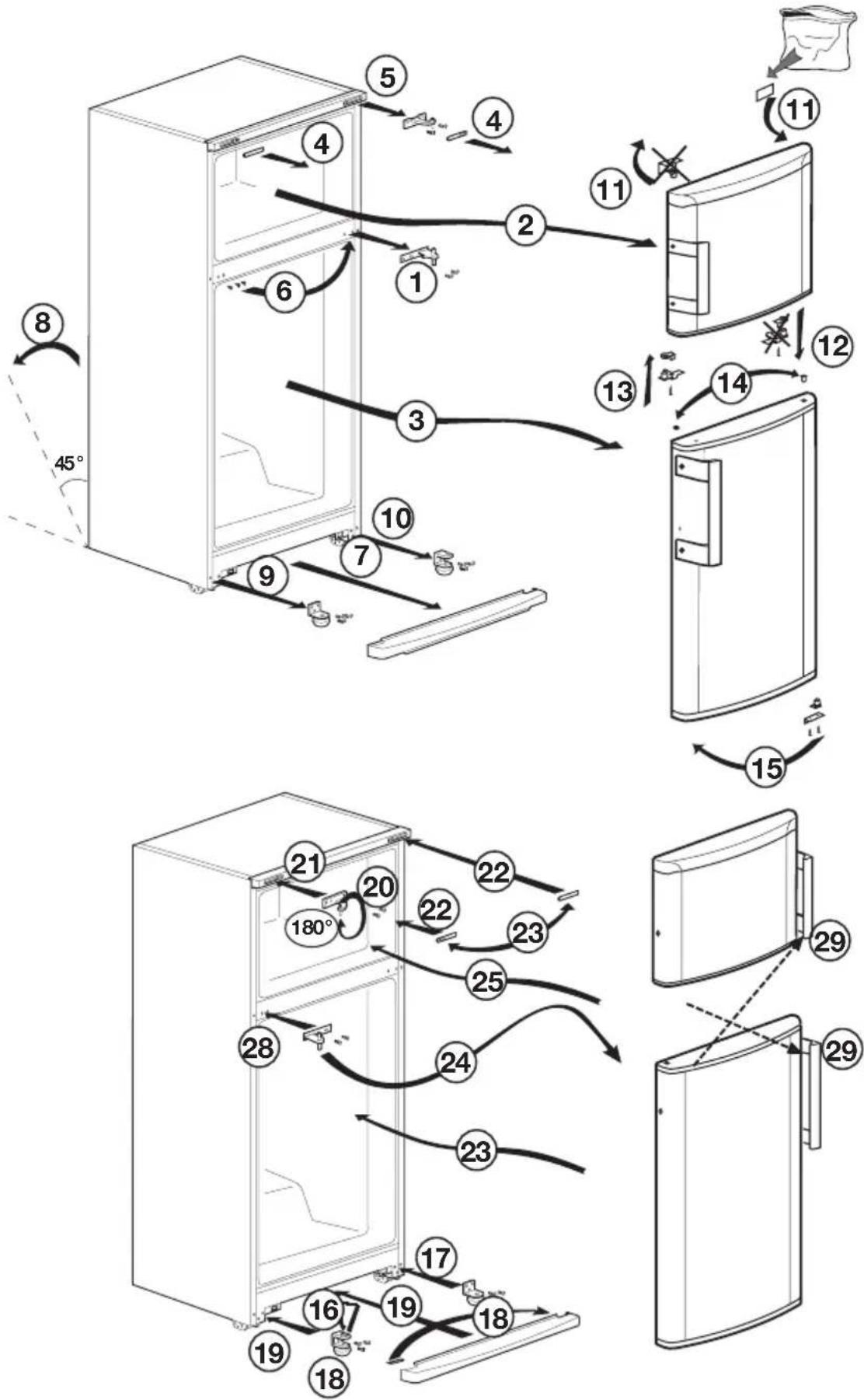 BEKO DS 145100 - De deuren omkeren - 1