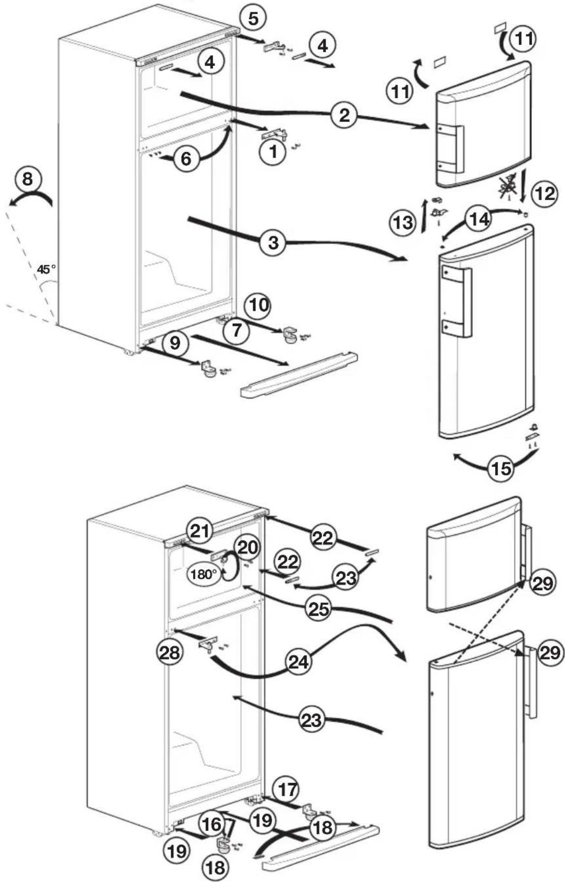 BEKO DS 145100 - Vende dørene - 1