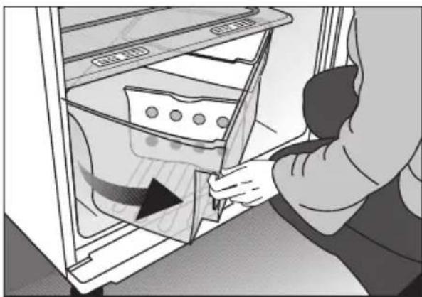 BEKO DS 145100 - Пользование поворачивающимся контейнером для фруктов и овощей (в некоторых моделях) - 1