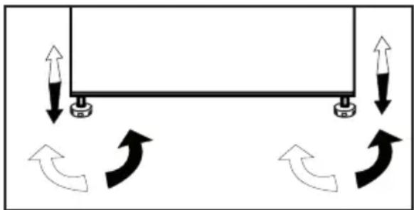 BEKO CN 153920 - Adjusting the legs - 1