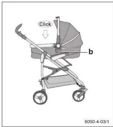 Storchenmuhle Birillo buggy - Mise en place du berceau sur le cadre - 1
