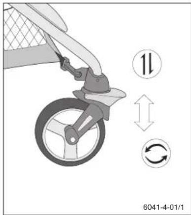 Storchenmuhle Birillo buggy - Verwendung der Schwenkräder / Drehen des Griffes Swivel wheel operation / Rotating the handle - 4