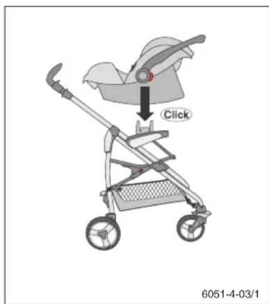 Storchenmuhle Birillo buggy - Anbringen der Adapter fur die Babyschale am Rahmen - 2