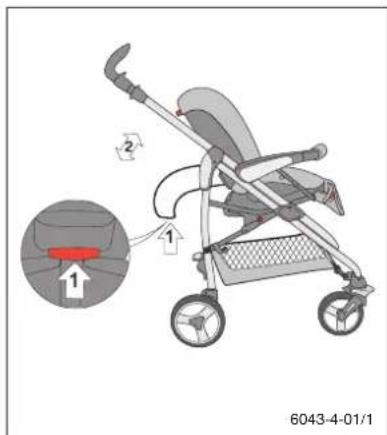 Storchenmuhle Birillo buggy - Einstellung der Rückenlehne / Fußstütze Backrest adjustment / Footrest adjustment - 2
