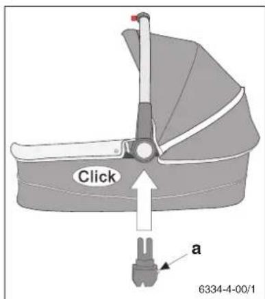 Storchenmuhle Birillo buggy - Ansetzen der Adapter on die Babywanne - 1