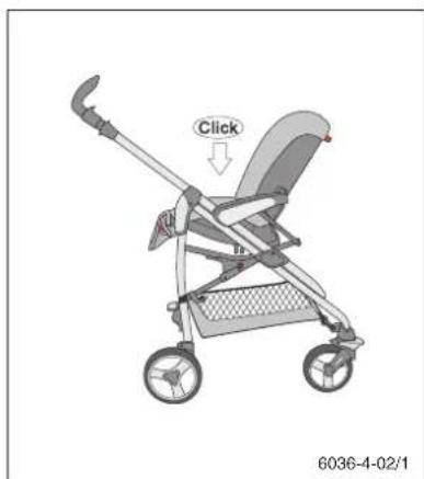 Storchenmuhle Birillo buggy - Befestigen des Sonnenverdecks / Entfernen des Sonnenverdecks Mounting the canopy / Dismantling the canopy - 5