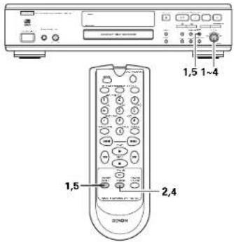 DENON CDR1000 - Balance (sólo en el modo de grabación/espera) SET BALANCE - 1